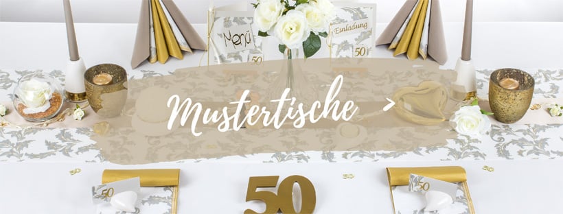 goldene hochzeit deko